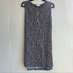 beach lunch lounge Leopard Print Sleeveless Dress